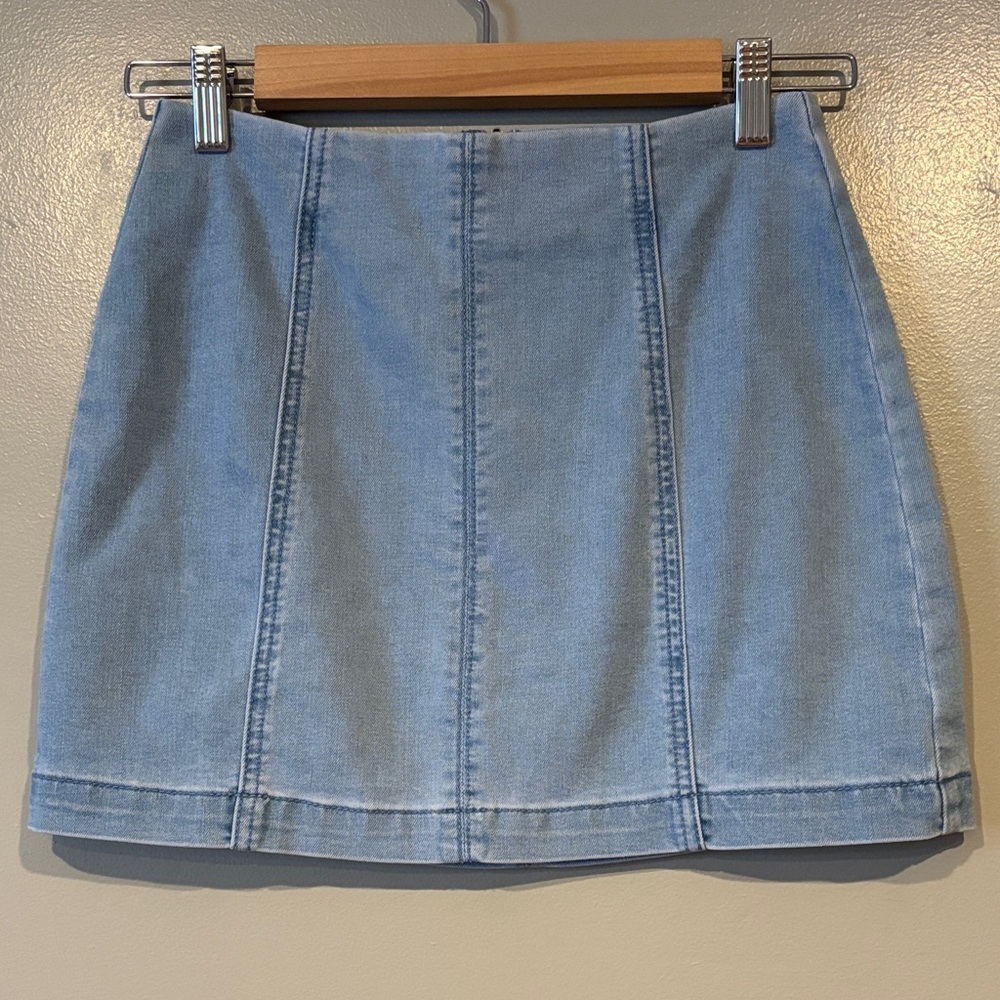 EARTHBOUND Light Blue Mini Skirt